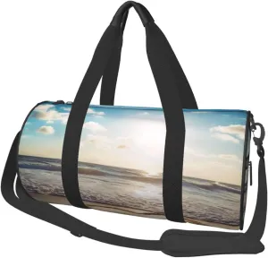 Travel Duffel Bag Foldable Weekender Overnight Bags Heart Shape Romantic Beach Sports Tote Gym Bag Large Capacity Lightweight Carry On Luggage Bags for Men Women