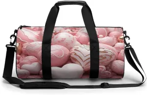 Travel Duffel Bag Weekender Bags for Men Women Large Capacity Overnight Bags Heart Shaped Floating Travel Sports Gym Bag Canvas Carry On Tote Bags for Travel Yoga