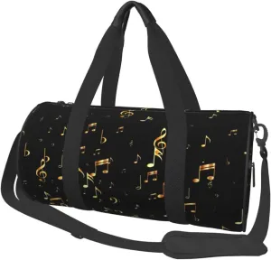 Travel Duffle Bag for Men Women, Bass Music Note Duffle Bags for Sport Gym Overnight Luggage