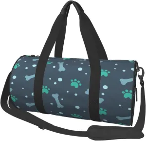 Travel Duffle Bag for Men Women, Bone Dog Foot Duffle Bags for Sport Gym Overnight Luggage