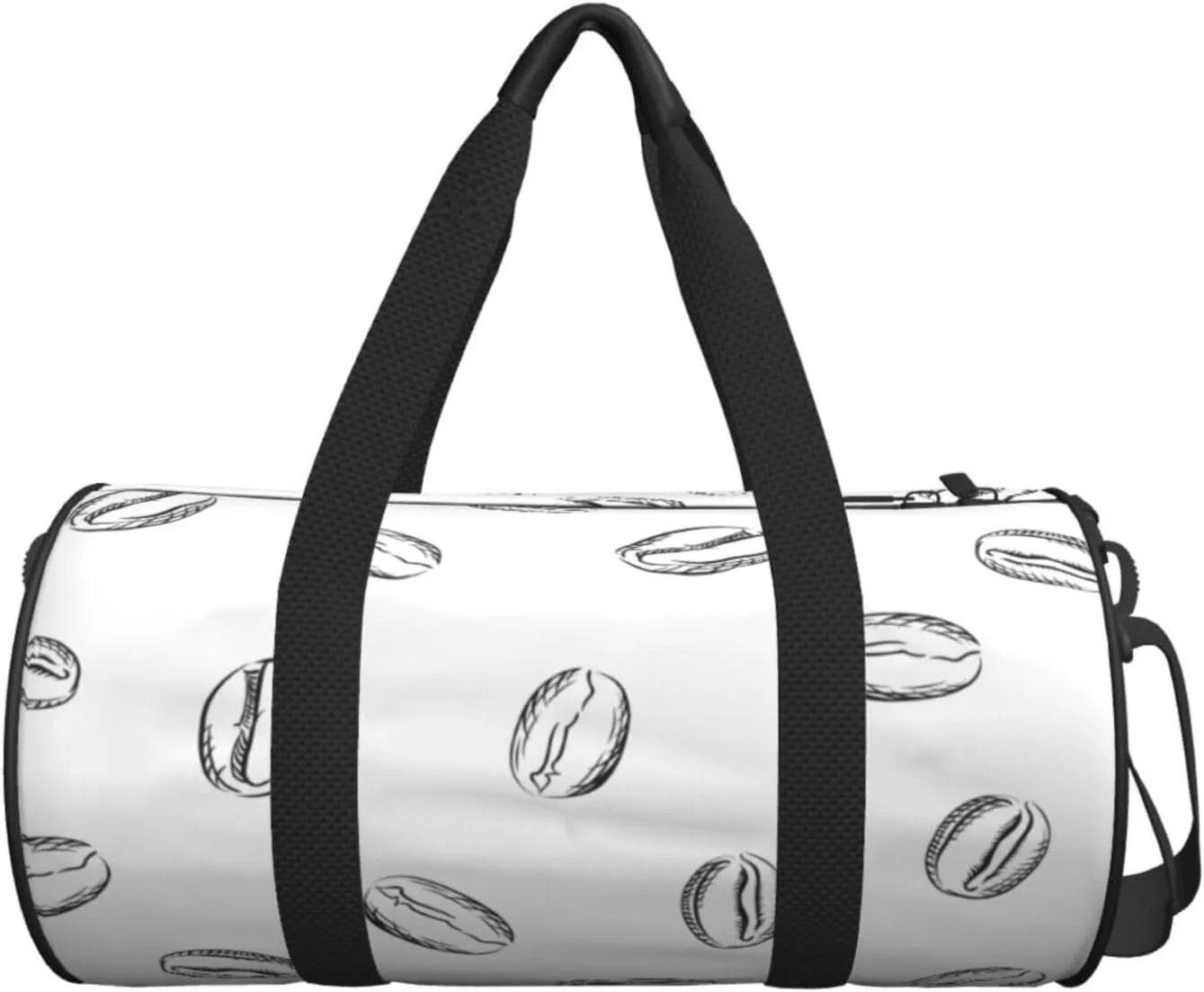 Travel Duffle Bag for Men Women, Coffee White Duffle Bags for Sport Gym Overnight Luggage