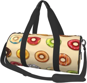 Travel Duffle Bag for Men Women, Donuts Chocolate Duffle Bags for Sport Gym Overnight Luggage