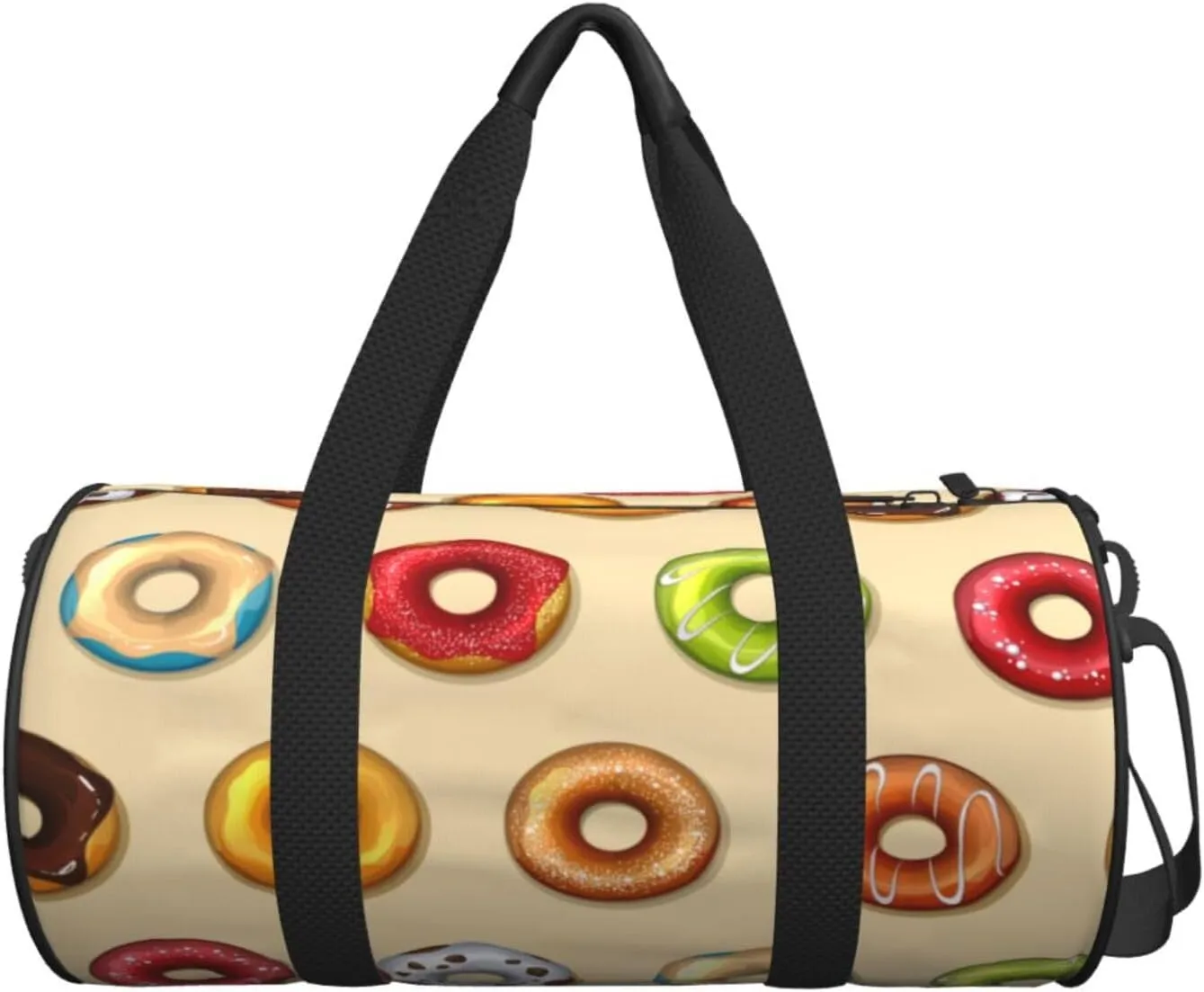Travel Duffle Bag for Men Women, Donuts Chocolate Duffle Bags for Sport Gym Overnight Luggage
