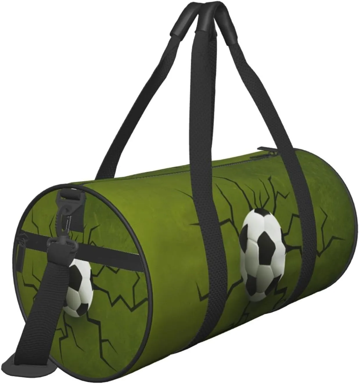 Travel Duffle Bag for Men Women, Football Ball Wall Crack Duffle Bags for Sport Gym Overnight Luggage