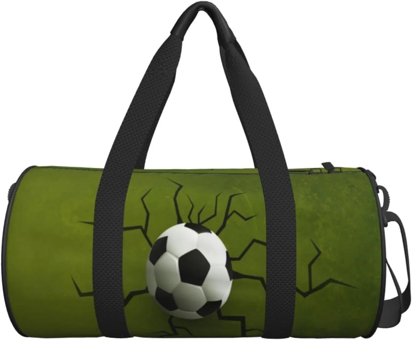 Travel Duffle Bag for Men Women, Football Ball Wall Crack Duffle Bags for Sport Gym Overnight Luggage