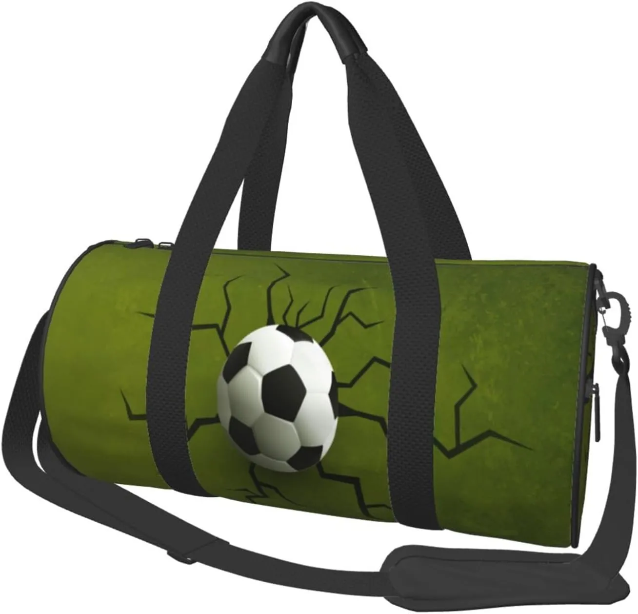 Travel Duffle Bag for Men Women, Football Ball Wall Crack Duffle Bags for Sport Gym Overnight Luggage