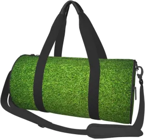 Travel Duffle Bag for Men Women, Green Artificial Grass Print Duffle Bags for Sport Gym Overnight Luggage
