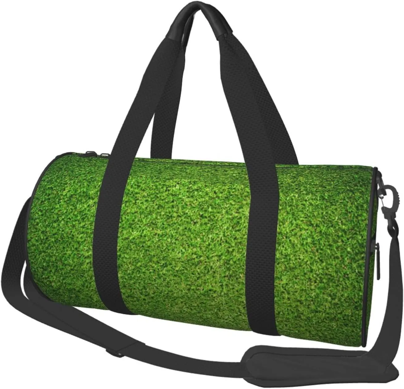Travel Duffle Bag for Men Women, Green Artificial Grass Print Duffle Bags for Sport Gym Overnight Luggage