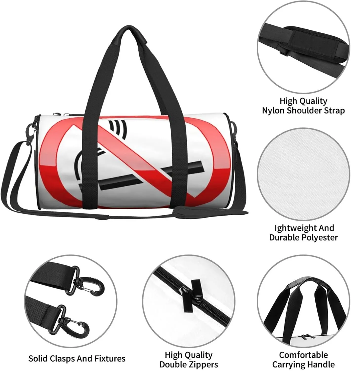 Travel Duffle Bag for Men Women, No Smoking Duffle Bags for Sport Gym Overnight Luggage
