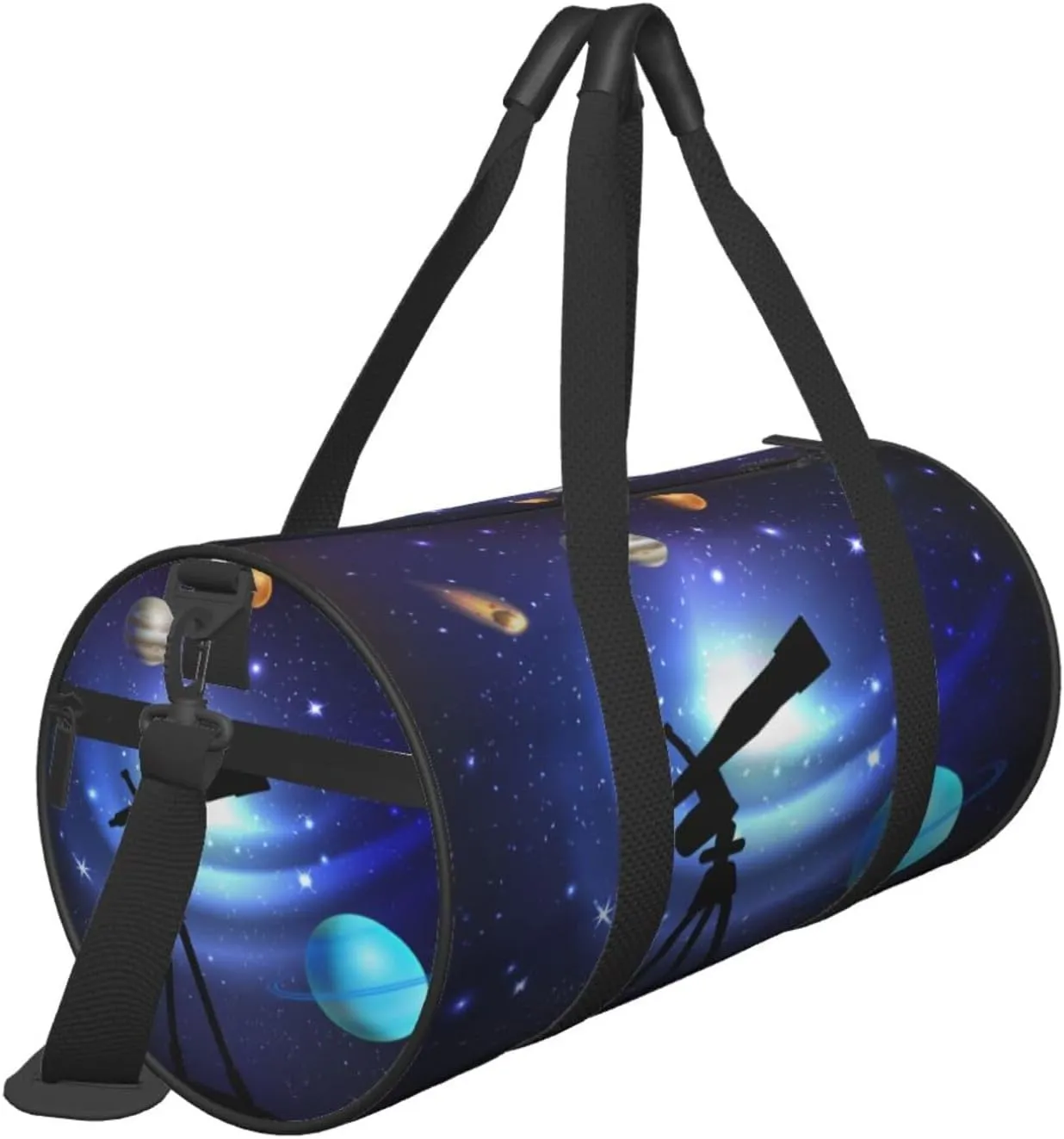 Travel Duffle Bag for Men Women, Space Telescope Duffle Bags for Sport Gym Overnight Luggage