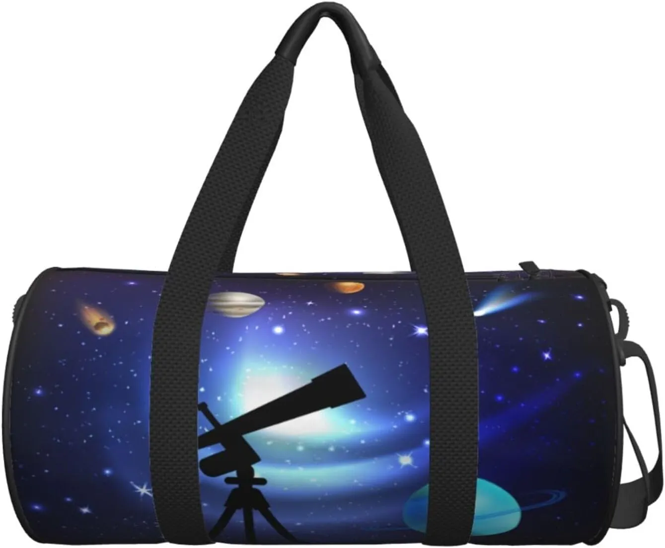 Travel Duffle Bag for Men Women, Space Telescope Duffle Bags for Sport Gym Overnight Luggage