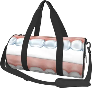 Travel Duffle Bag for Men Women, Tooth Metal Dentist Duffle Bags for Sport Gym Overnight Luggage