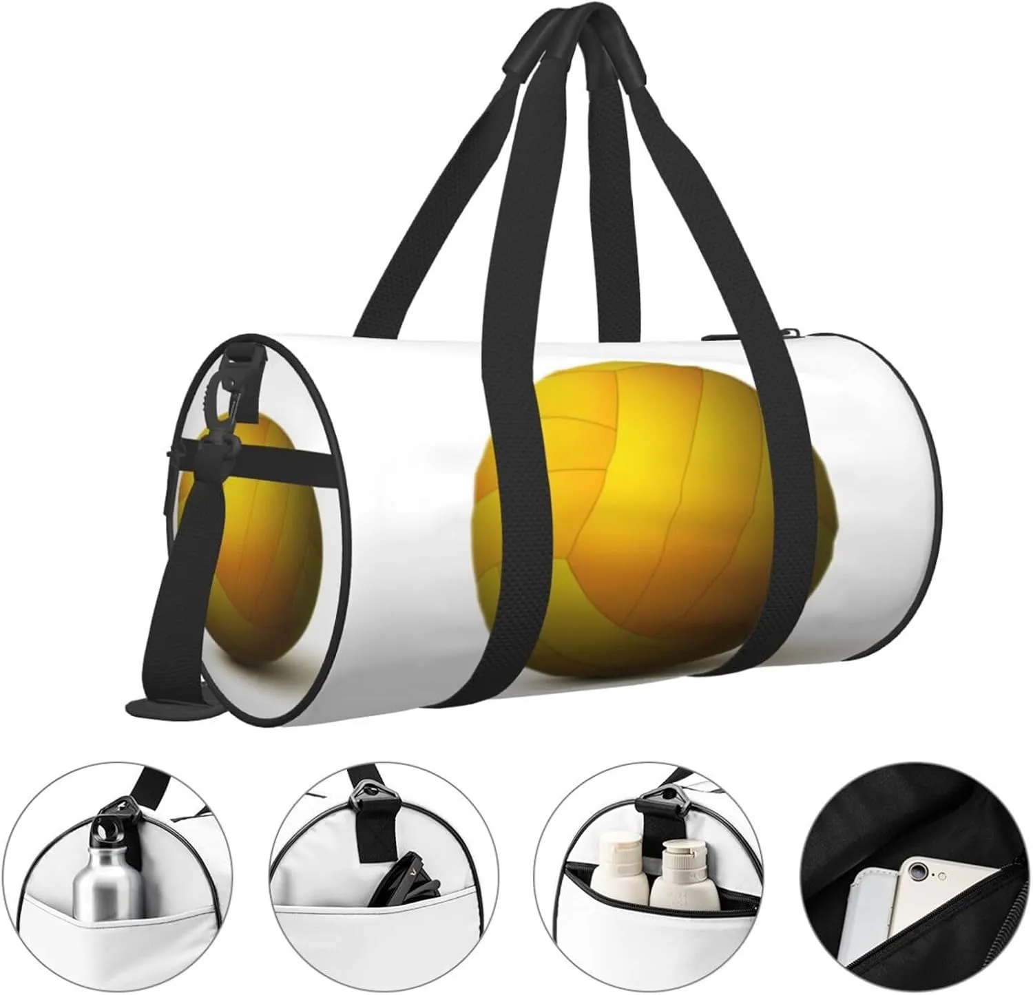 Travel Duffle Bag for Men Women, Volleyball Ball Duffle Bags for Sport Gym Overnight Luggage