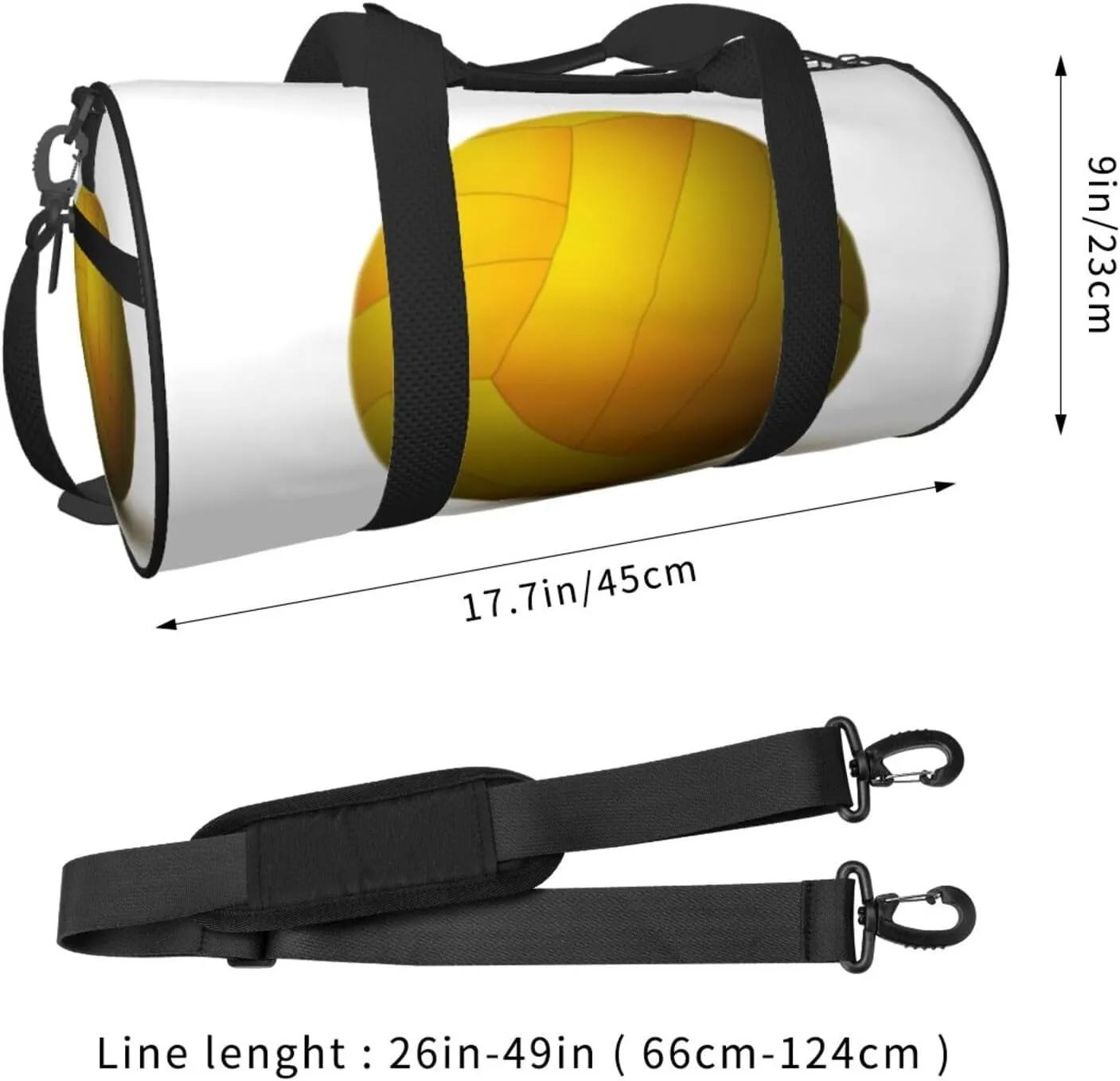 Travel Duffle Bag for Men Women, Volleyball Ball Duffle Bags for Sport Gym Overnight Luggage