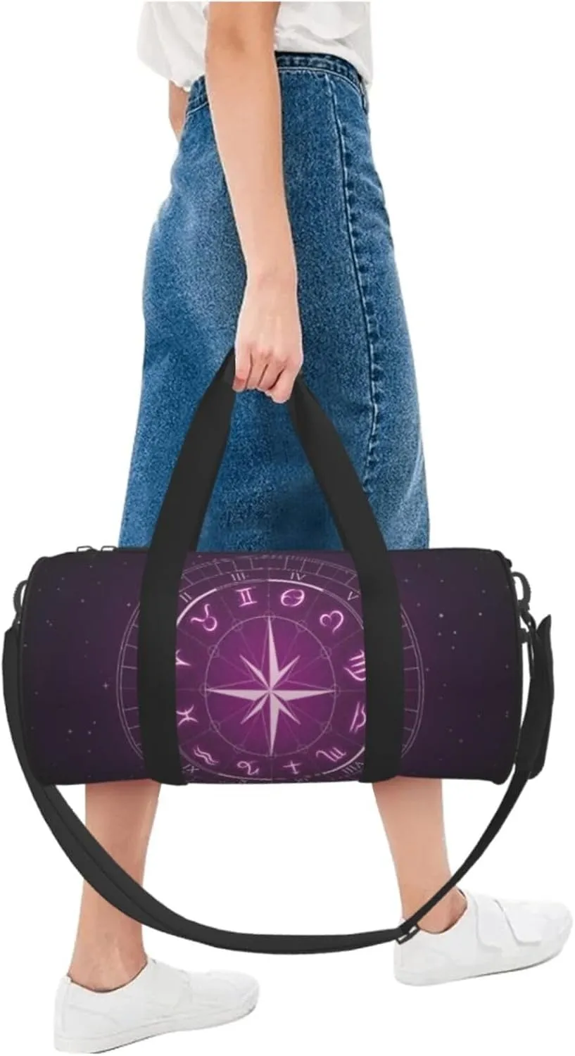Travel Duffle Bag for Men Women, Zodiac Space Duffle Bags for Sport Gym Overnight Luggage