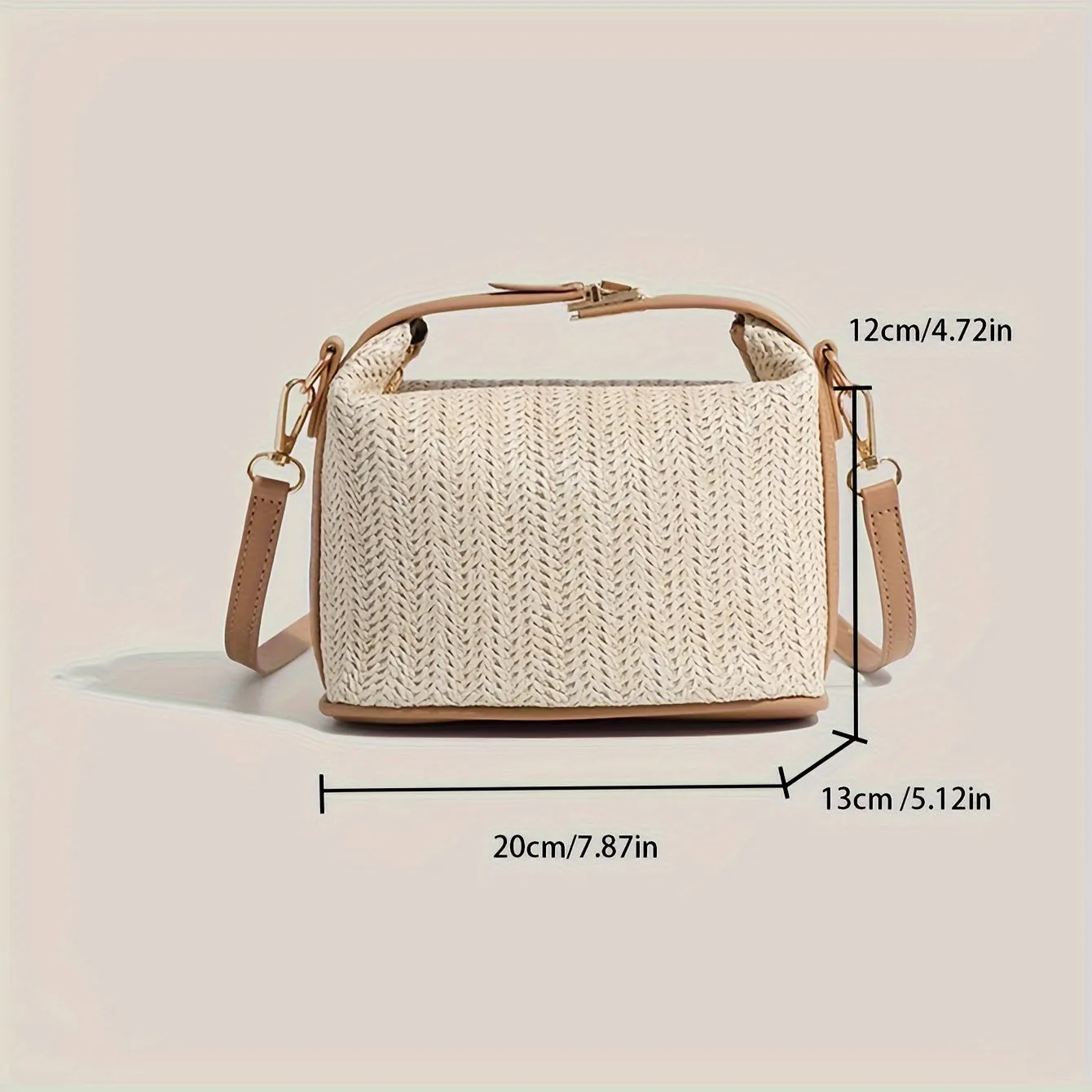 Trendy Rattan Crossbody Beach Bag