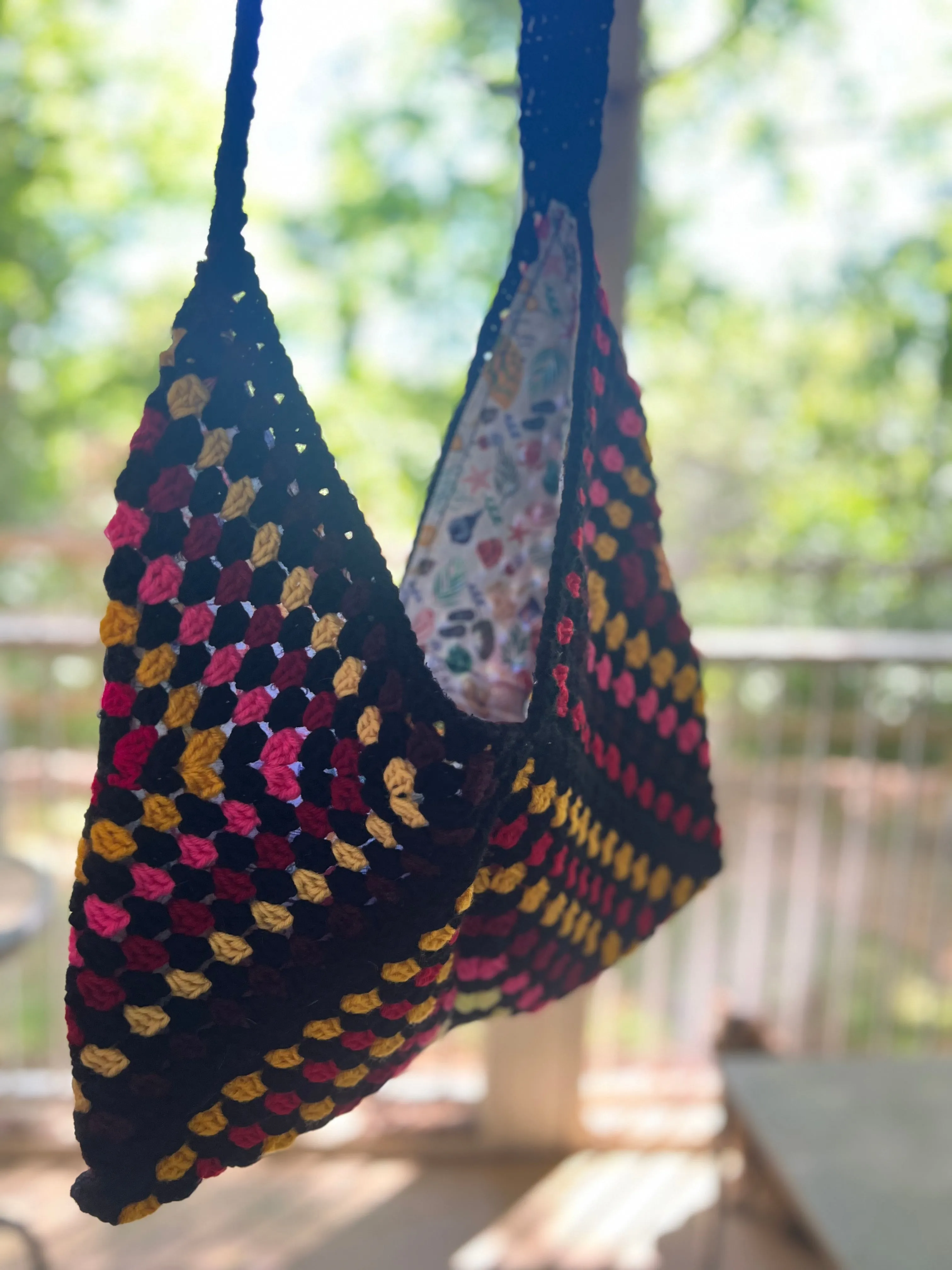 Tripple Granny Square Tote Bag