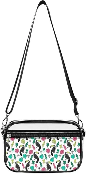 Tropical Rainforest Clear Purse Stadium Crossbody Bags for Women and Men Adjustable Shoulder Handbags