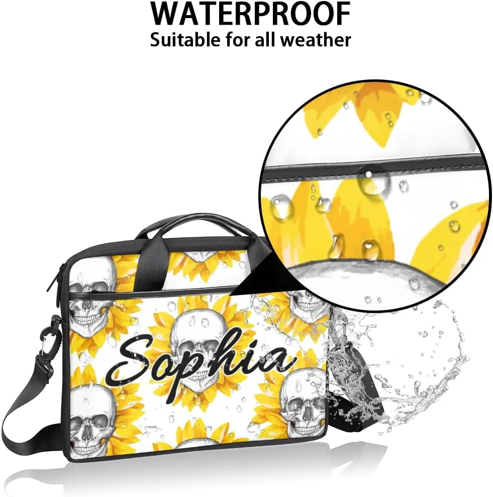TropicalLife Personalized Laptop Bag 15 Inch Custom Sleeve Case with Handle Shoulder Strap Computer Messenger Bag