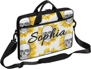 TropicalLife Personalized Laptop Bag 15 Inch Custom Sleeve Case with Handle Shoulder Strap Computer Messenger Bag