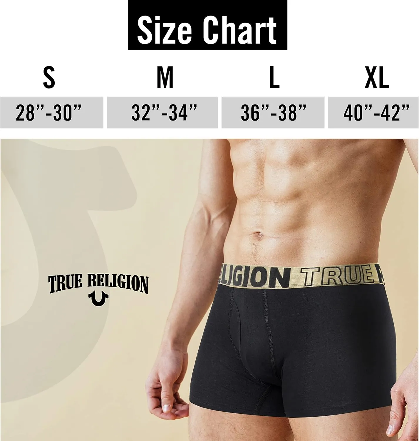 True Religion Mens Boxer Briefs Cotton Stretch Underwear for Men Pack of 6