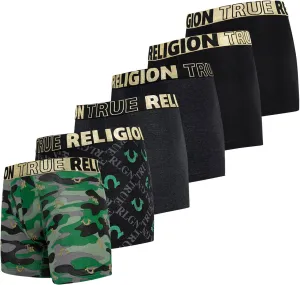 True Religion Mens Boxer Briefs Cotton Stretch Underwear for Men Pack of 6
