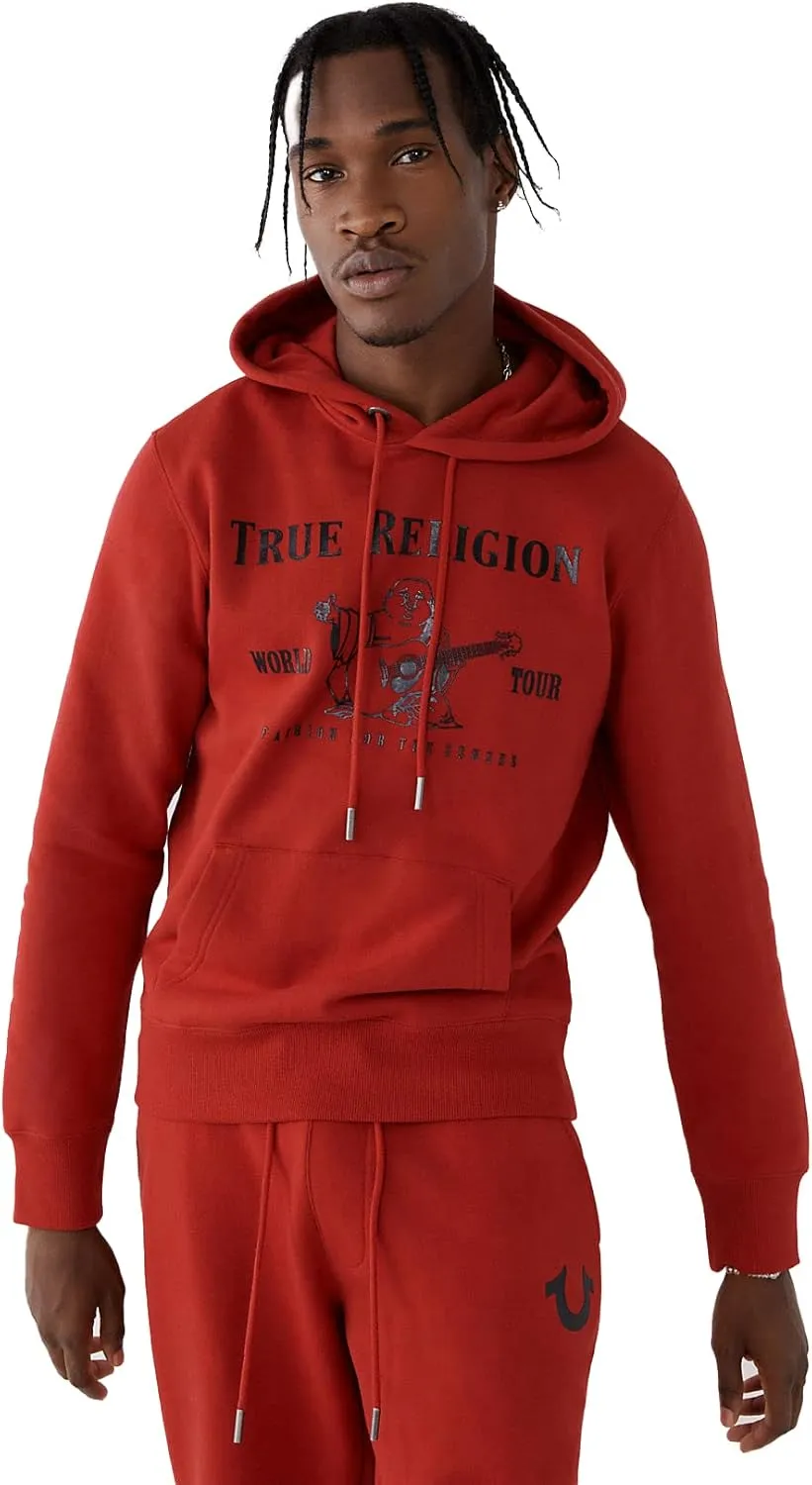 True Religion Men's Metallic Buddha Fleece Hoody