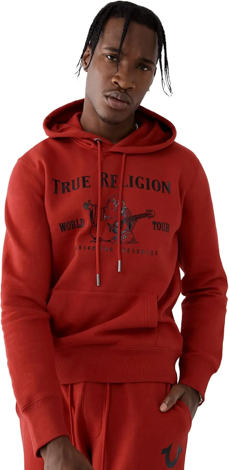 True Religion Men's Metallic Buddha Fleece Hoody