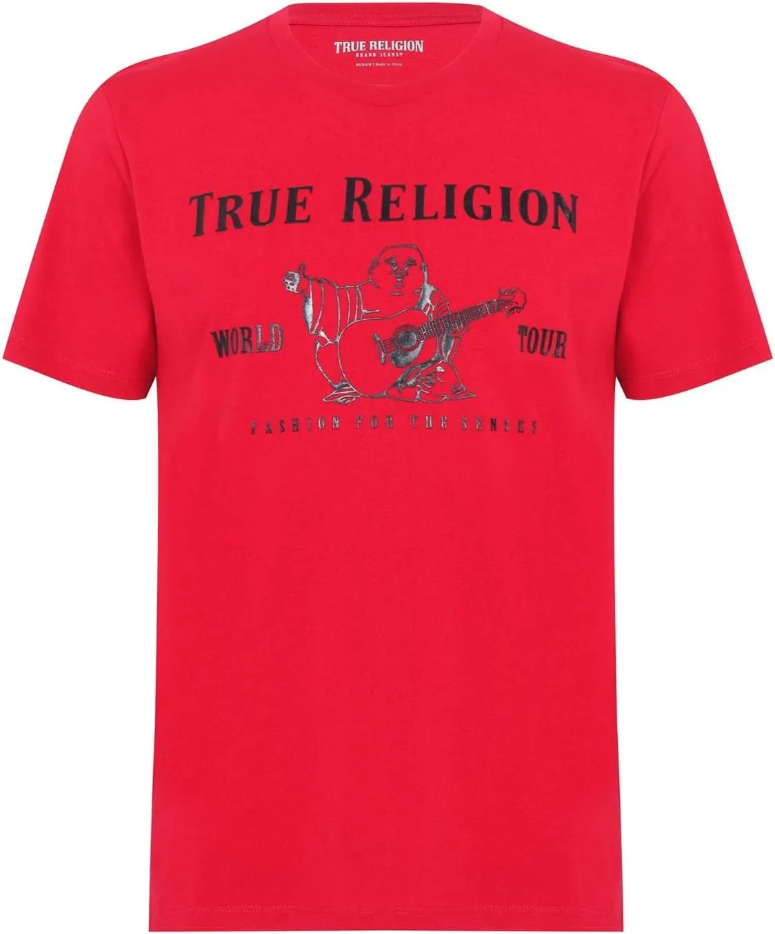 True Religion Men's Short Sleeve Metallic Buddha Tee
