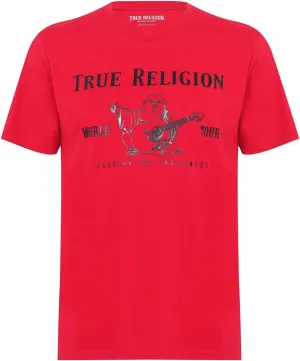 True Religion Men's Short Sleeve Metallic Buddha Tee