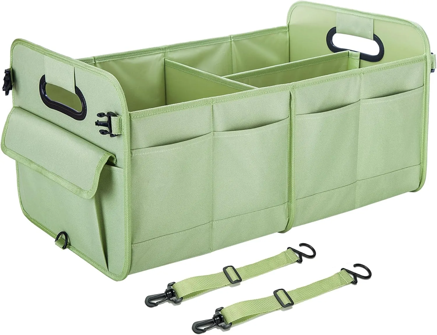 Trunk Organizer SUV, Car Storage Organizer Trunk, NOT-FLIMSY ANTI-SLIDE 70L Spacious Collapsible Sturdy Trunk Organizer for Grocery/Car Accessories/Women Men's Gift, Fruit Green