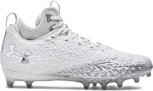 Under Armour Spotlight Clone 3.0 MC Mens Football Cleats White-Metallic Silver