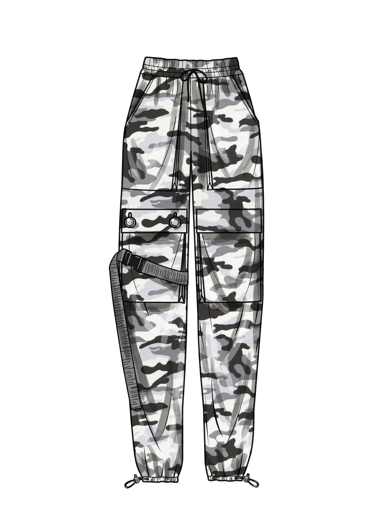 Unisex Cargo Pants Sewing Pattern N6745