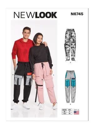 Unisex Cargo Pants Sewing Pattern N6745