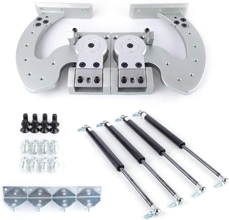 Universal Door Bolt Kit On Vertical Doors Hinge Kit Adjustable 90 Degree Door Bolt Kit Fit for Most Cars Vertical Conversion Kit forChevrolet, NIS-san, Maz-da
