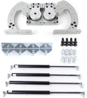 Universal Racing Car Door Convert To Lambo Doors Style Kit Conversion Set Silver, 90 Degree Vertical Lambo Door Conversion Kit