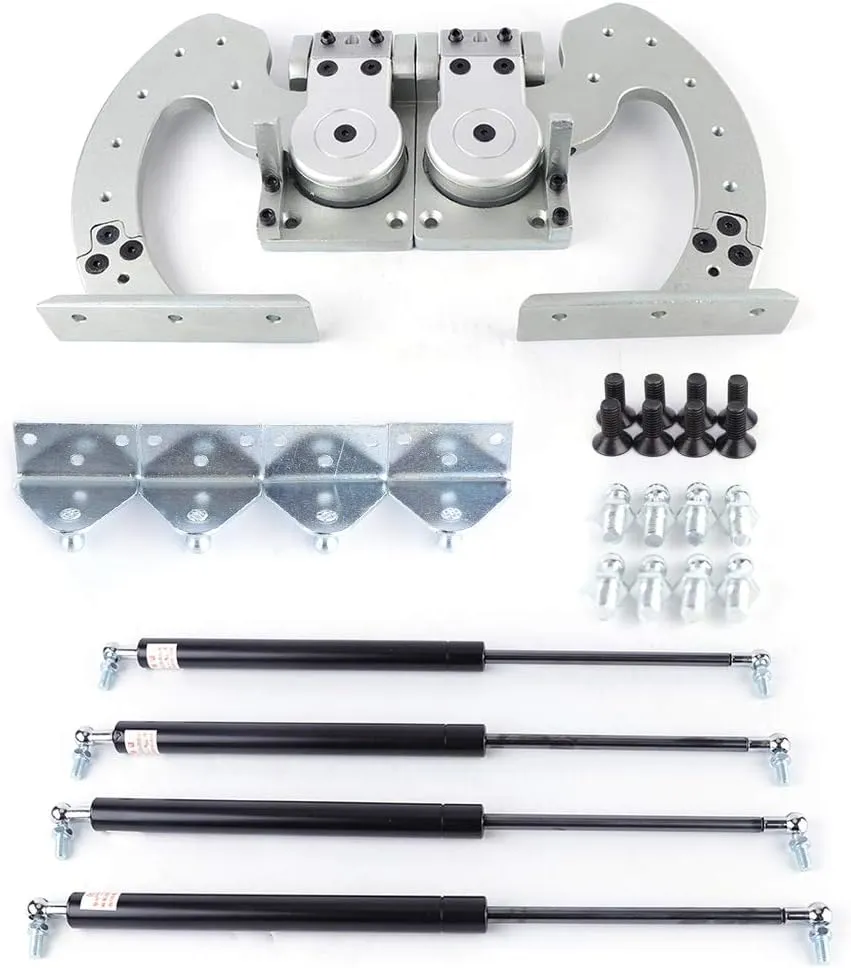 Universal Racing Car Door Convert To Lambo Doors Style Kit Conversion Set Silver, 90 Degree Vertical Lambo Door Conversion Kit
