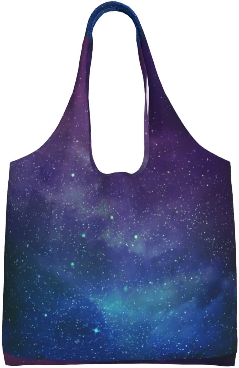 Universe with Stars Galaxy Interstellar Print Classic Soft Grocery Cloth Bag Aesthetic Tote Bag For Beach Travel Shopping