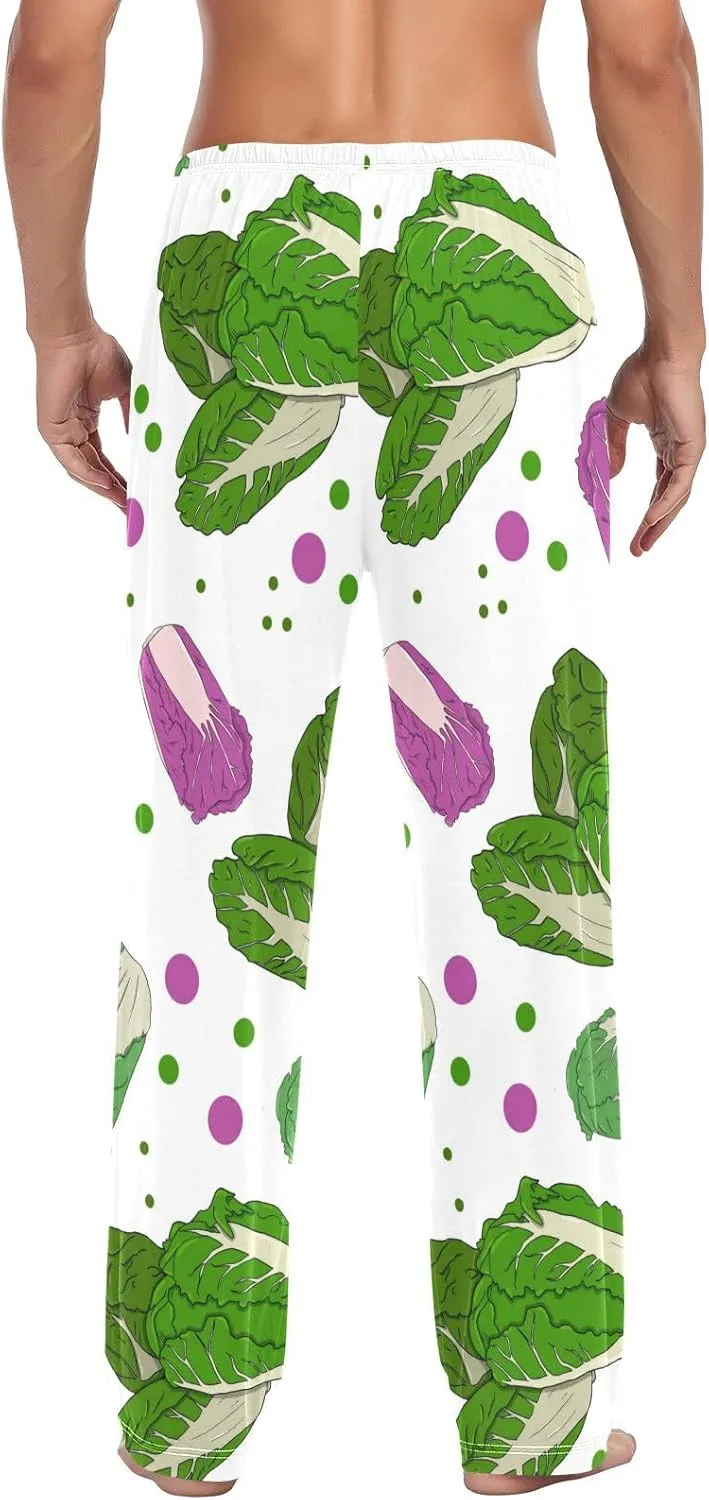 Vdsrup Vegetables Cabbage Pajama Pants Mens Lounge Pants Super Soft Color Men Pajama Bottoms with Pockets Drawstring S
