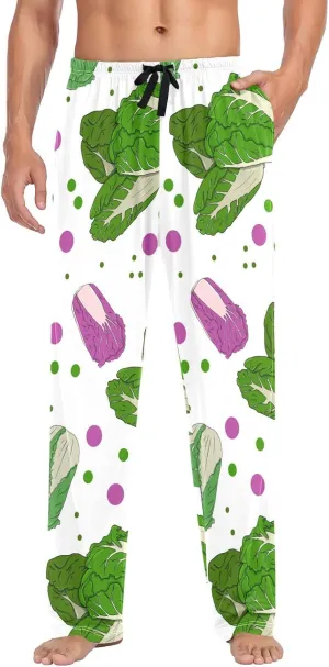 Vdsrup Vegetables Cabbage Pajama Pants Mens Lounge Pants Super Soft Color Men Pajama Bottoms with Pockets Drawstring S