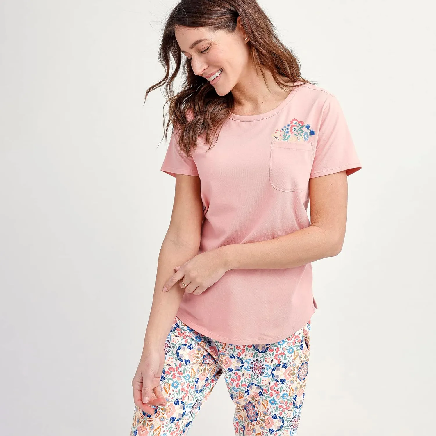 Vera Bradley Women's Cotton Short Sleeve Crewneck Pajama T-shirt (Extended Size Range)