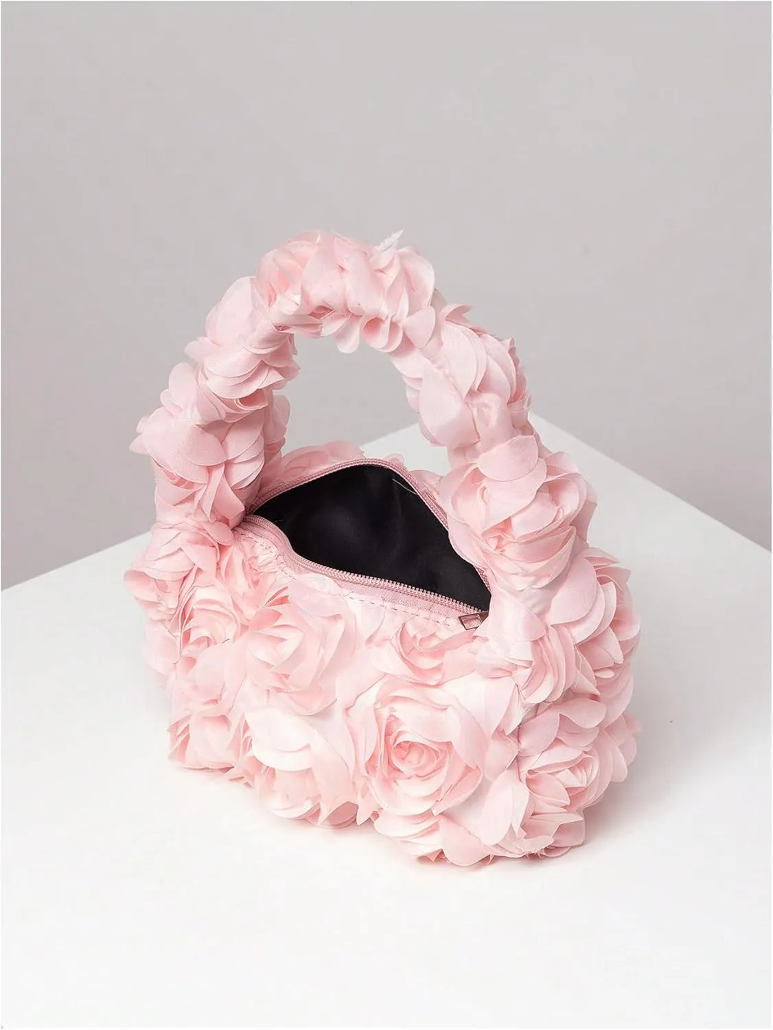 Verdusa Women's 3D Flower Clutch Handbags Rose Evening Purse Top Handle Bags