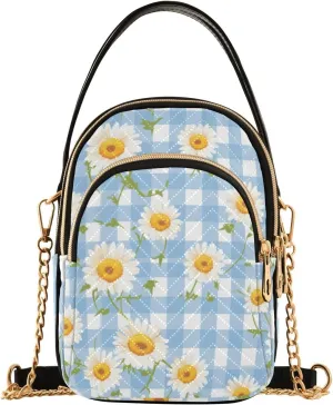 Vintage Roses on a White Womens Crossbody Bags, Handbag with Shoulder Strap, Fall Crossbody Purse