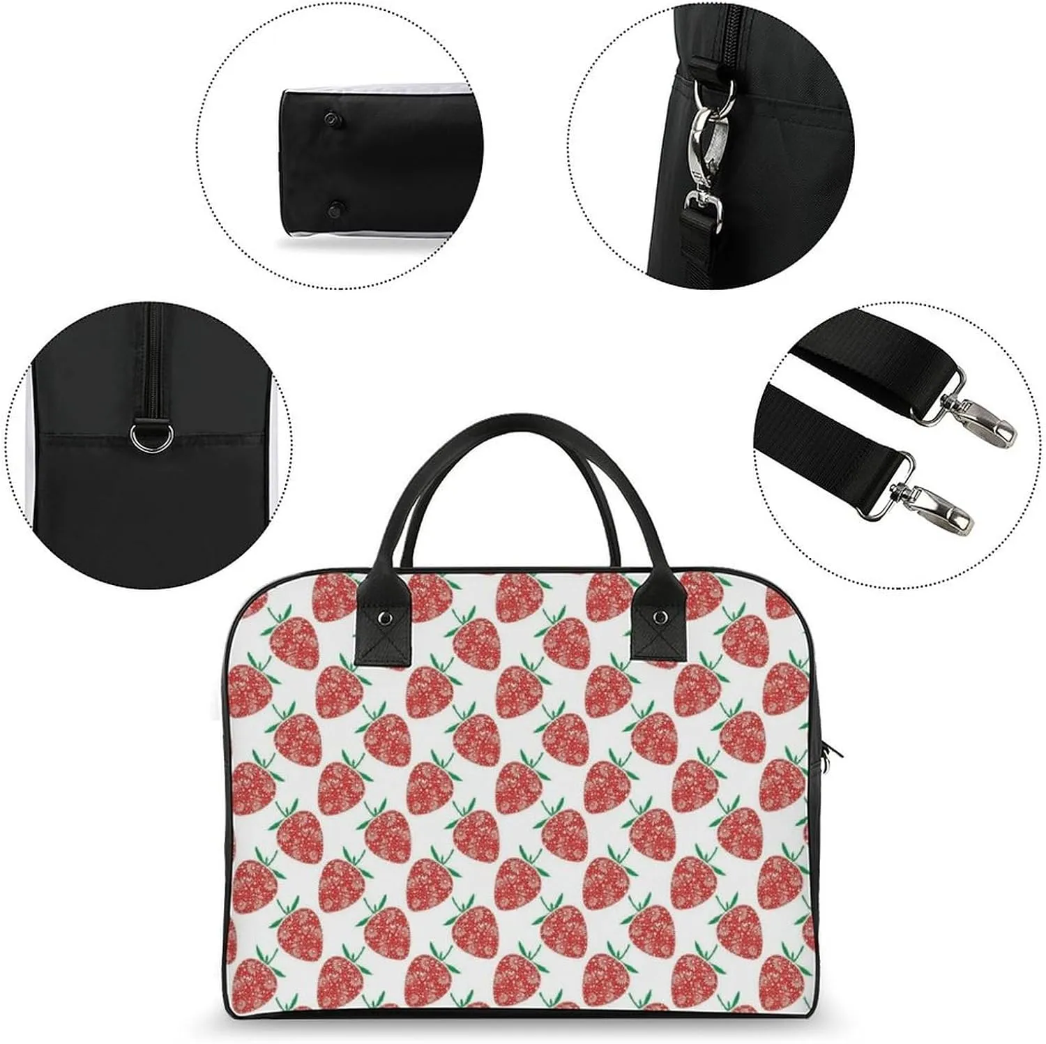 Vintage Skull Flower Art Travel Handbag with A Large Capacity Design That Can Be Reused