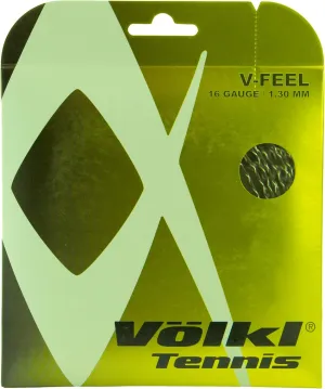 Völkl V-Feel Tennis String Set-16G-Black/Silver Spiral