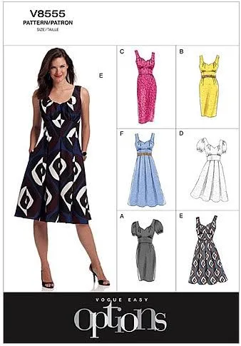 Vogue Patterns V8555 Misses' Dress, Size FF (16-18-20-22)