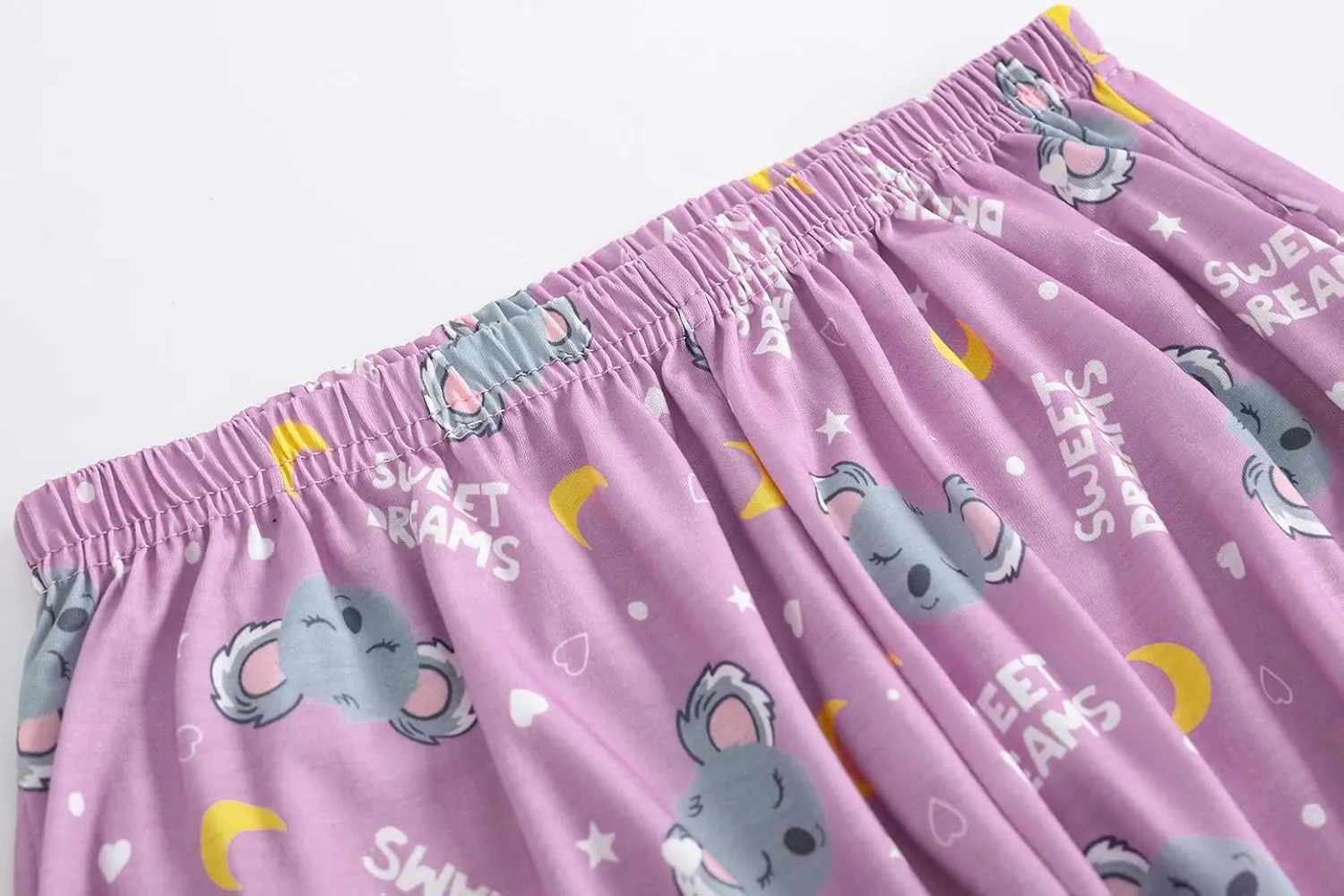 Vopmocld Big Girls' Short Sleeve & Shorts & Pants Pajama Sets 3PCS Cartoon Patterns Cute Lounge Sets for Teens 8-18 Years