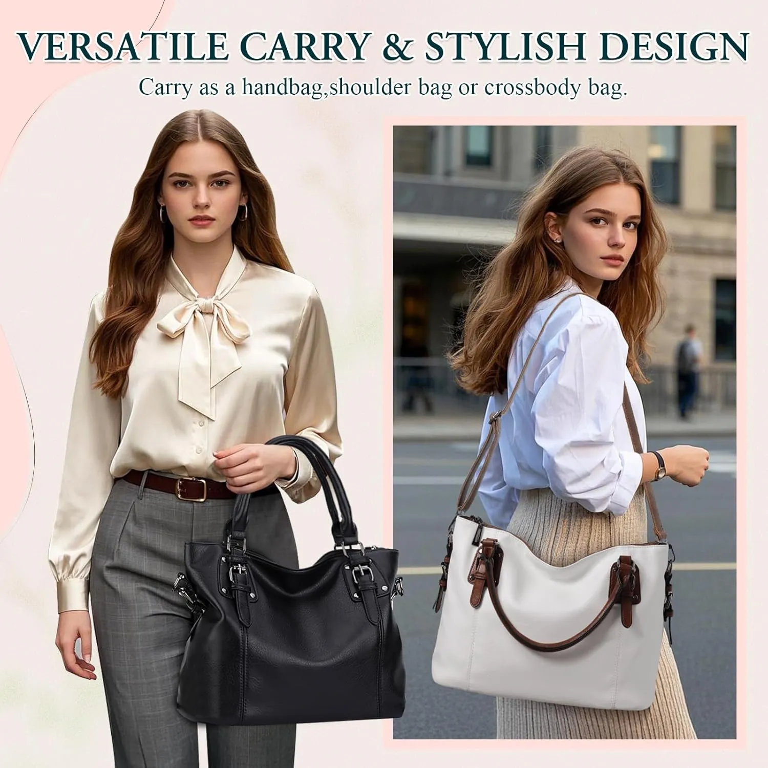VX VONXURY Hobo Bag for Women, Tote Bag Shoulder Crossbody Bags Satchel Purses for Women