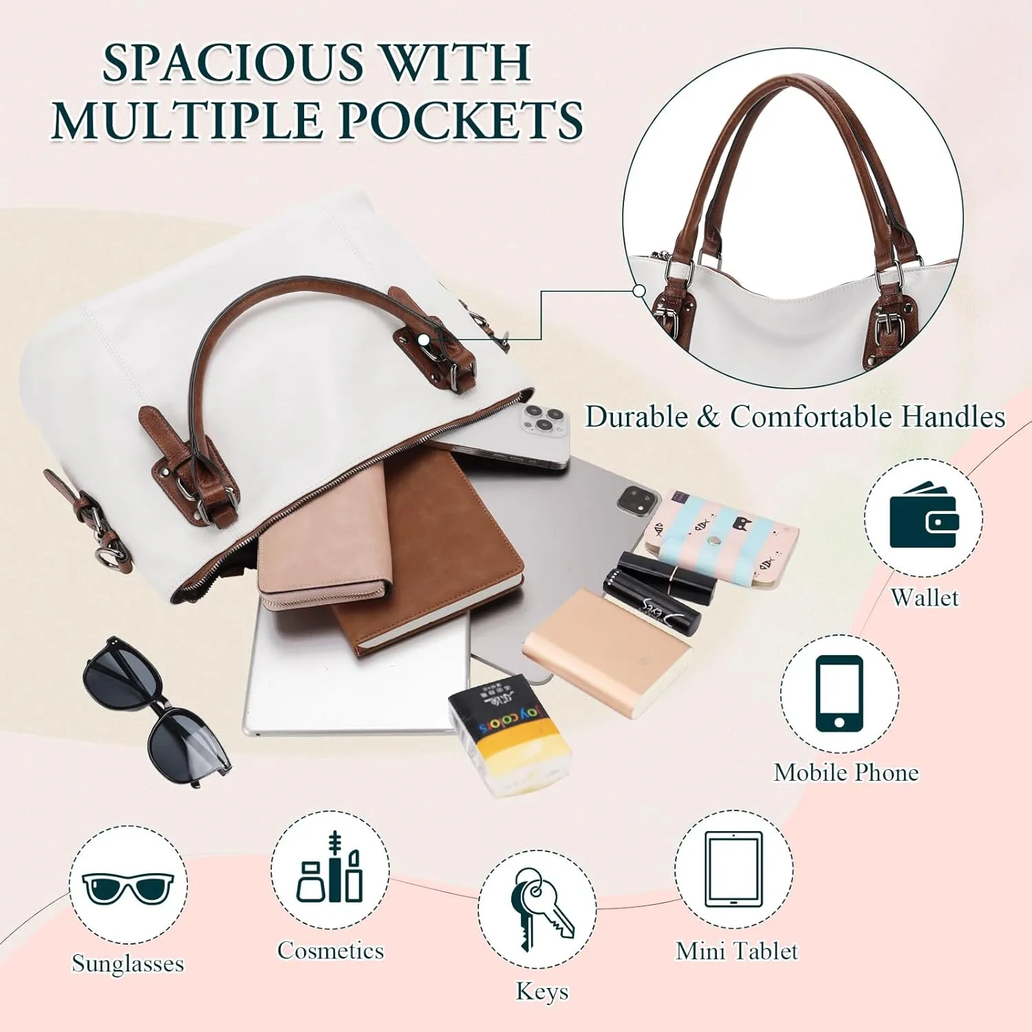 VX VONXURY Hobo Bag for Women, Tote Bag Shoulder Crossbody Bags Satchel Purses for Women