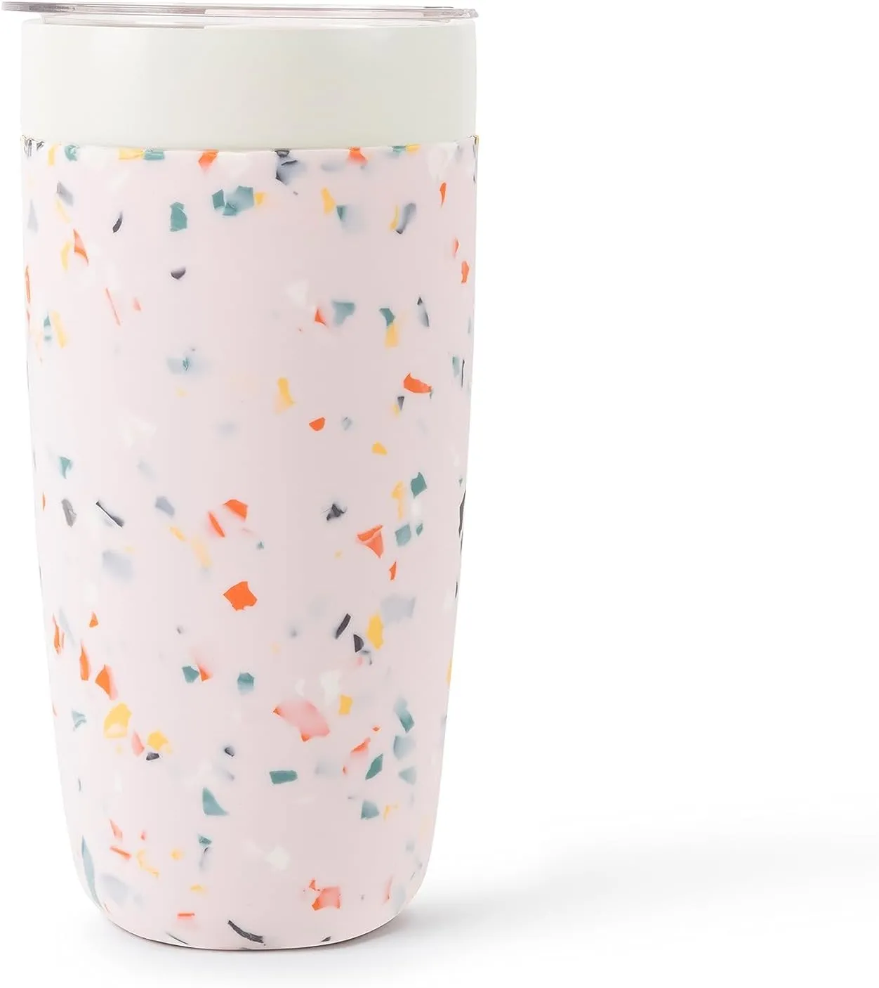 W&P Porter Insulated Tumbler 20 oz | No Metallic Aftertaste Ceramic Coated for Water, Coffee, & Tea | Wide Mouth Vacuum Insulated | Dishwasher Safe, Blush Terrazzo